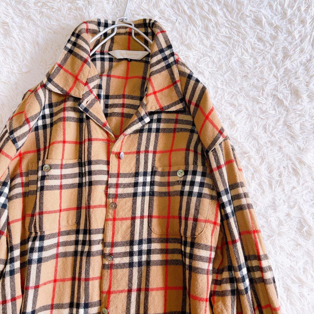 極美品バーバリーロンドンノバチェックシャツ4XL17BR大きいサイズ