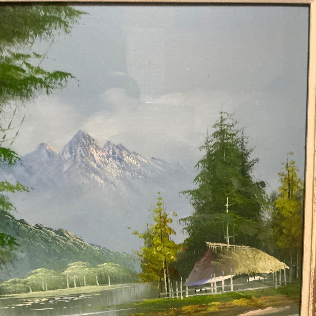 風景画　油絵　絵画　油彩画　肉筆　美術　P 10号　額縁　額装品　油彩