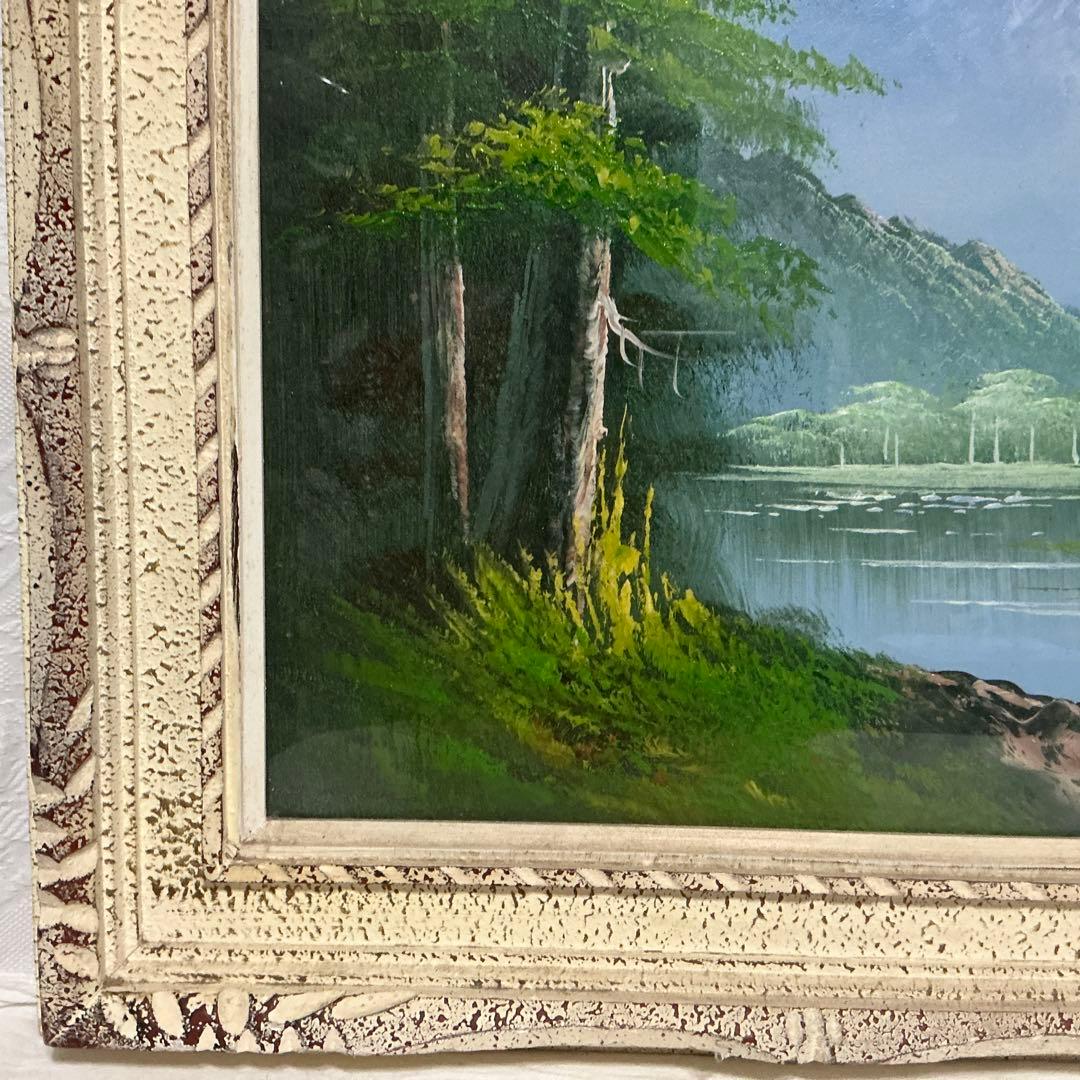 風景画　油絵　絵画　油彩画　肉筆　美術　P 10号　額縁　額装品　油彩