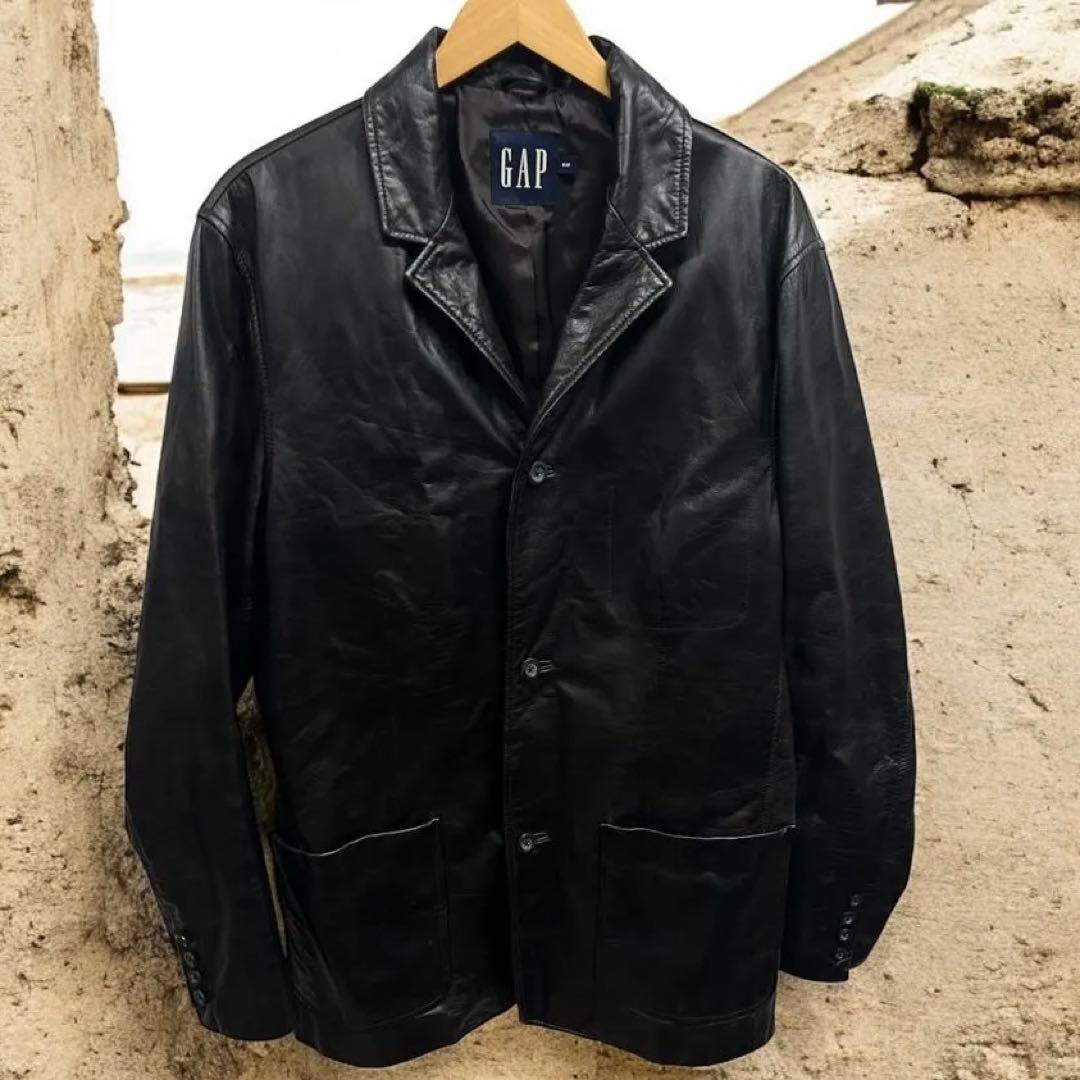 野村訓市着用 OLD GAP 牛革 レザー カーコート 90s Mサイズ - メルカリ