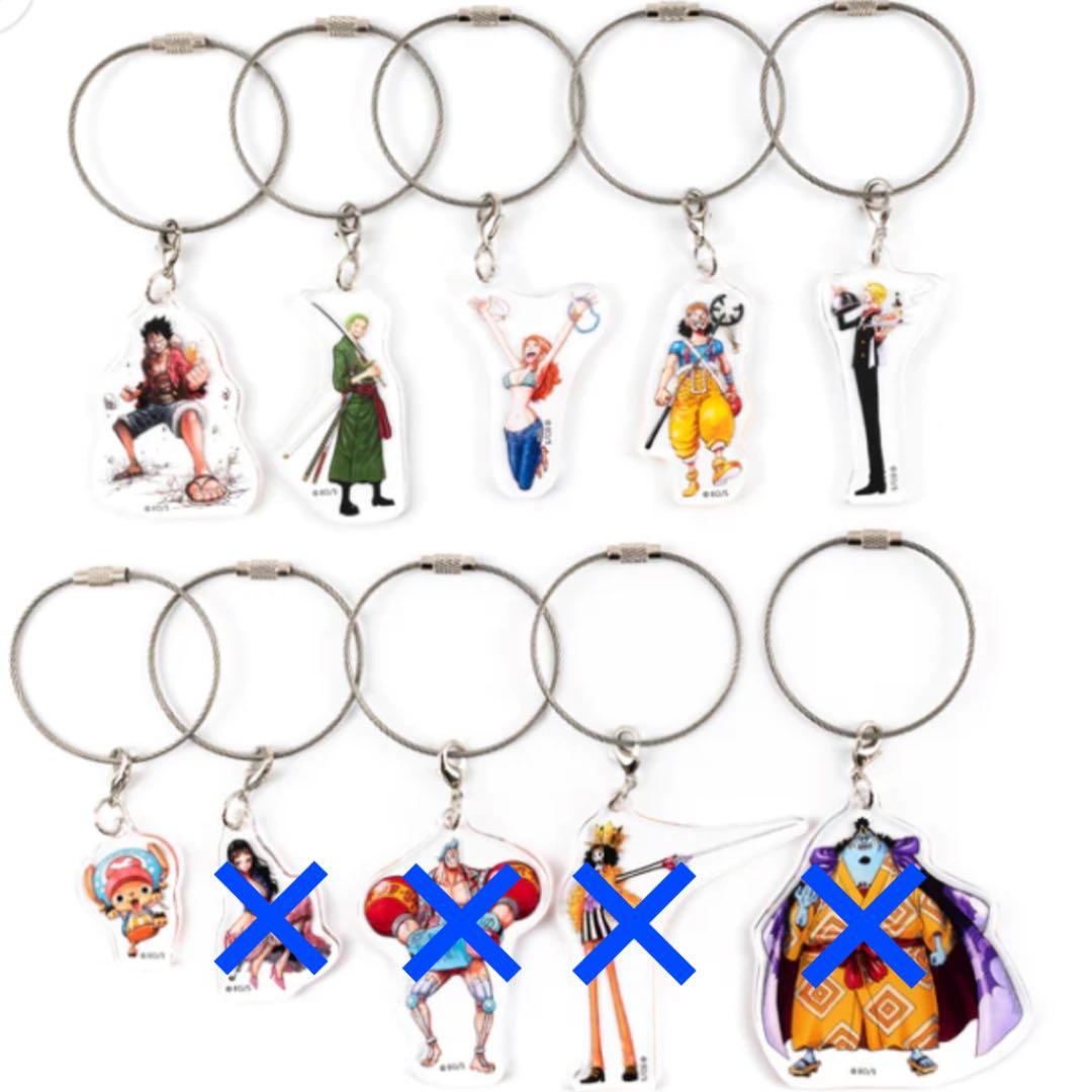 ONEPIECE ワンピース 25周年 ワイヤーアクリルキーホルダー 6種セット