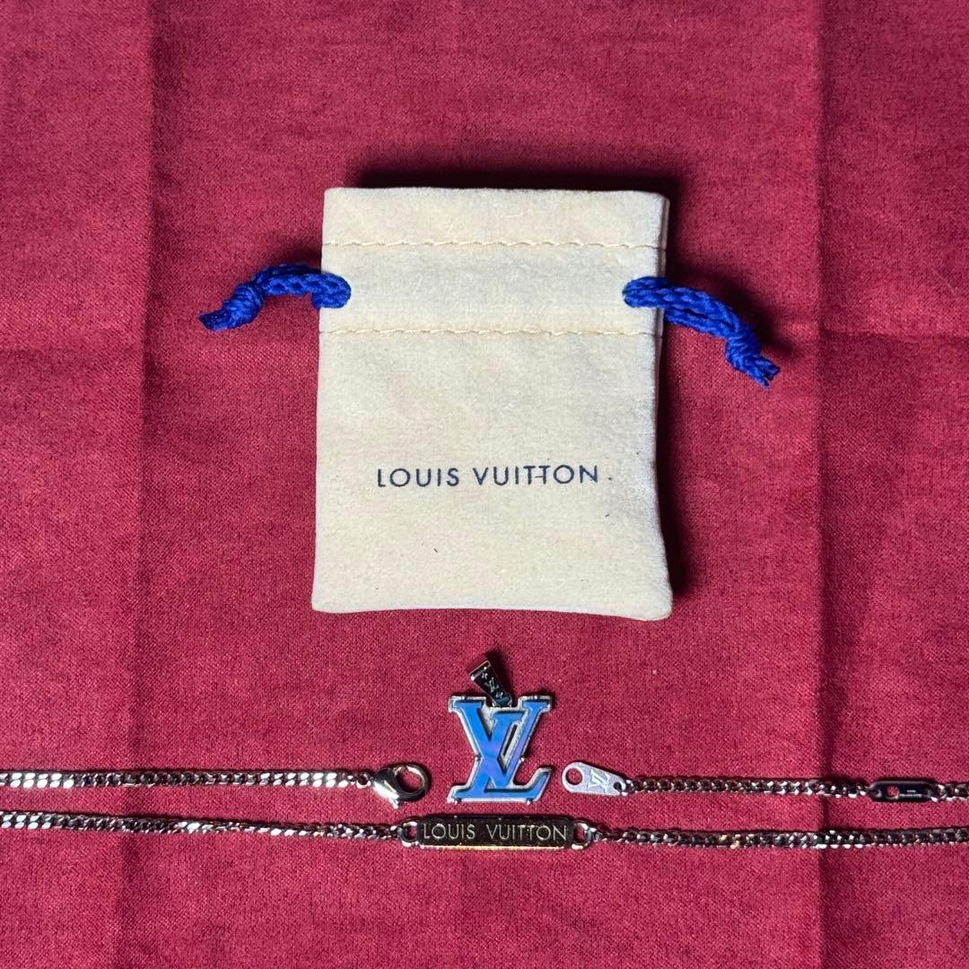 【美品】LOUIS VUITTON LVロゴネックレス ポーチ付き 楽天市場】【美品】 ルイヴィトン ネックレス コリエ LV アロハケース