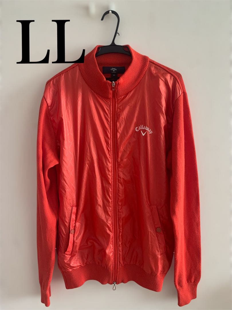 Callaway 赤系オレンジジップアップジャケット LL - メルカリ