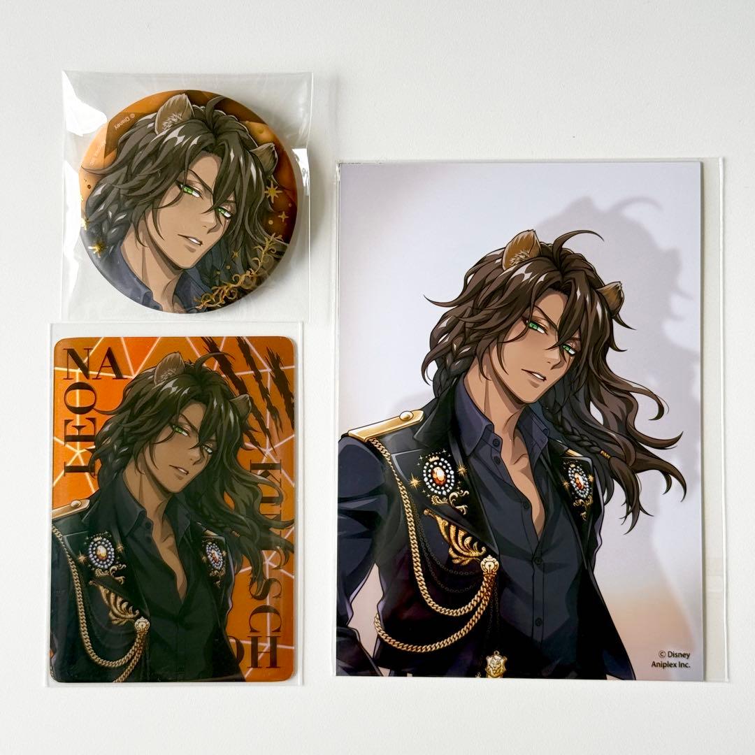 ツイステ ポップアップ レオナ ブレイジングジュエル 缶バッジ カード