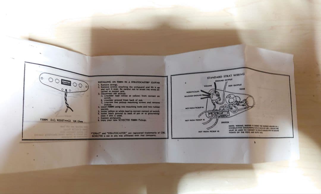 廃盤 SCHECTER MONSTER TONE ST Non Tap Rear