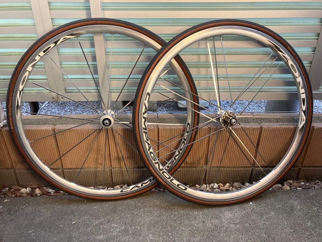 貴重　カンパニョーロ　ゾンダ　シルバーCampagnolo 完組ホイール 中古 Yahoo!オークション - カンパニョーロ ゾンダ シルバー 【希少・美品】