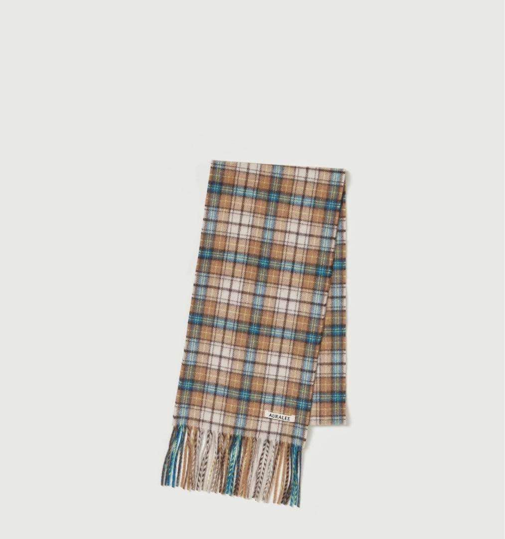 AURALEE CASHMERE CHECK STOLE 23aw マフラー - メルカリ