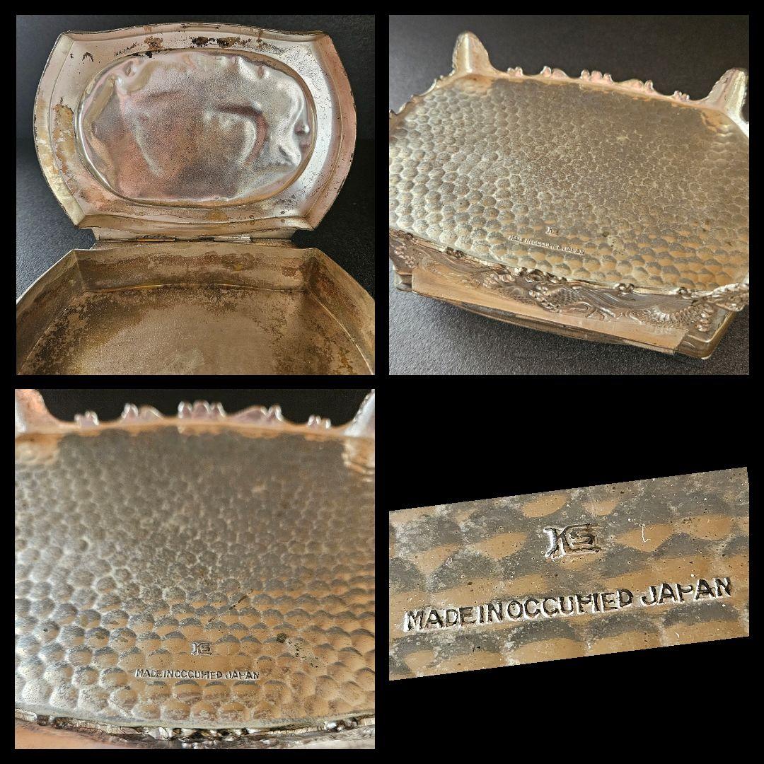 MADE IN OCCUPIDE JAPAN 陽刻浮彫 龍 城 富士山 宝石箱 - メルカリ