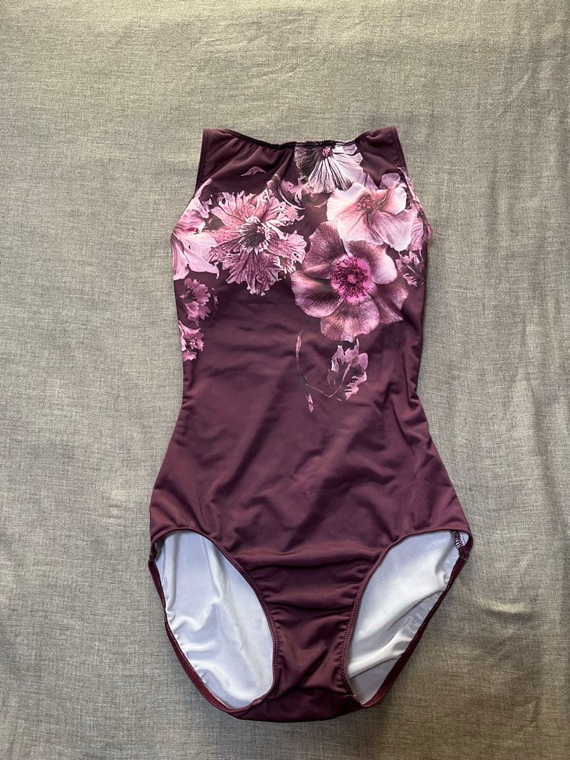 【美品】Leotard. Tokyo 大人バレエレオタード Mサイズ バレエ 大人 レオタード ナイロン キャミソール 胸パッドポケット付き