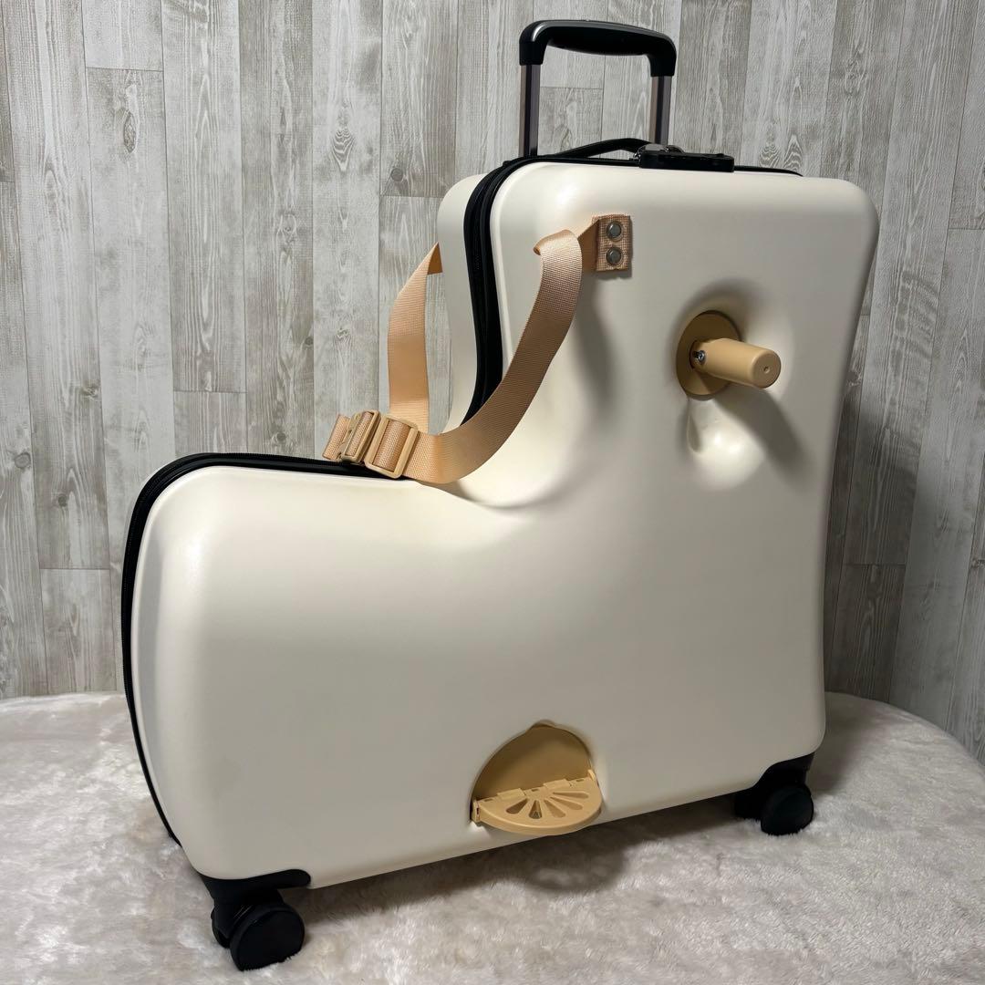 ⭐️美品⭐️子供が乗れるキャリーケース　キッズトラベルキャリーケース キッズトラベル 折りたたみタイプ｜大容量！子どもが乗れるキャリー