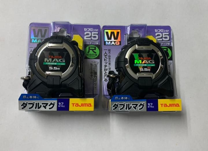 タジマ スケール セフG3ゴールドダブルマグ25 CWM3S2555S×2個 タジマ コンベックス スケール セフG3ゴールドダブルマグ25 5.5m