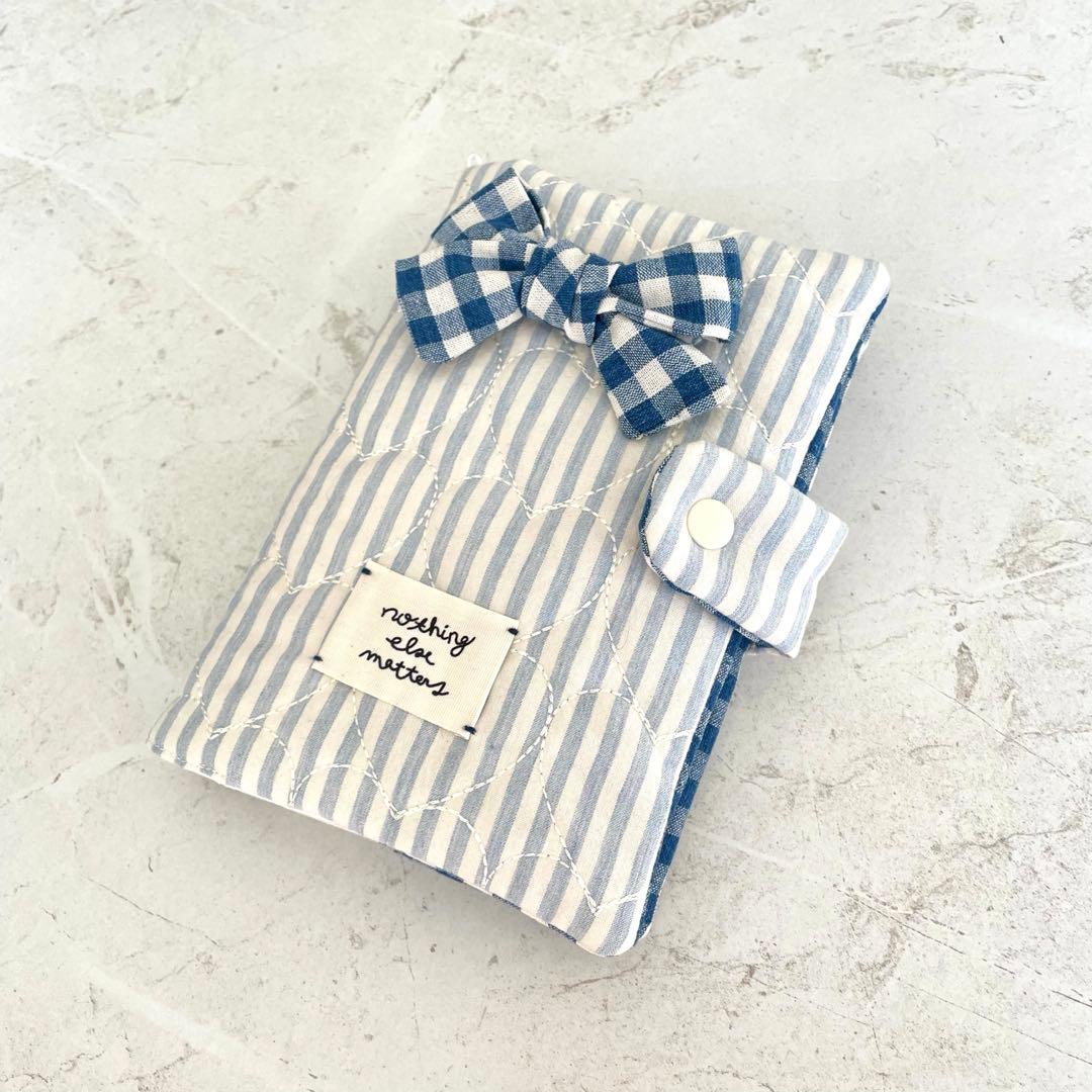 A6バインダー&バインダーカバーセット 韓国 ブルーハートキルティング