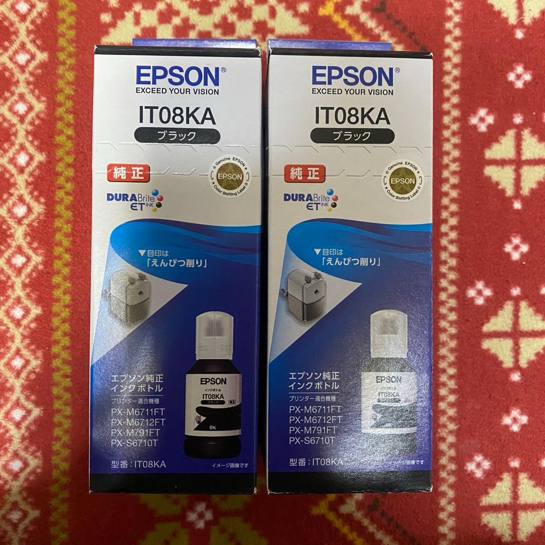 EPSON IT08KA ブラックインクカートリッジ 127ml - メルカリ