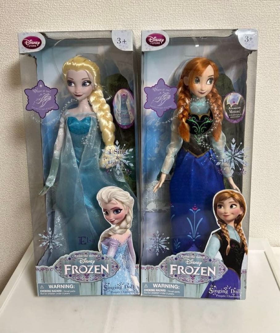 アナ雪、アナ、エルサの人形、シンギングドール、未開封 - メルカリ