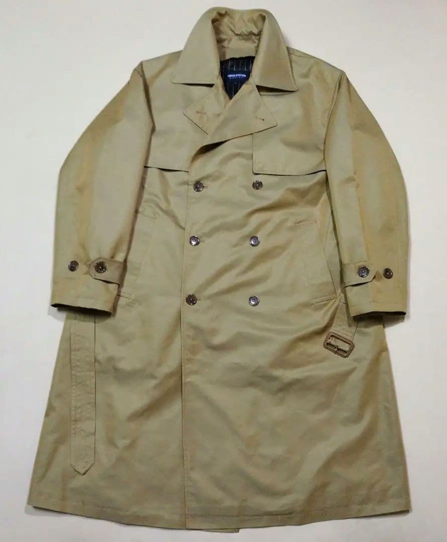 メンズビギ ユニオンステーション コットンギャバトレンチコート 光沢