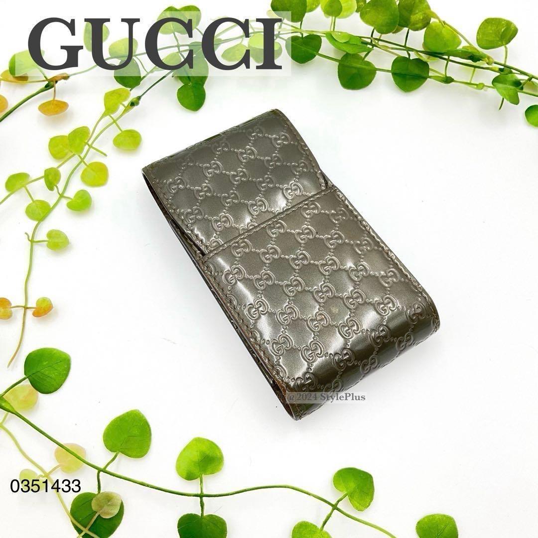 GUCCI グッチ シガレットケース マイクロGG エナメル - メルカリ