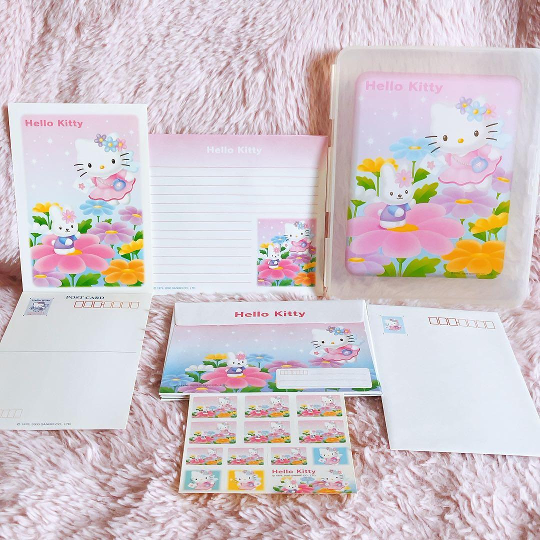 希少レア　ハローキティ　レターセット　まとめ売り　平成レトロ　サンリオ　ケース