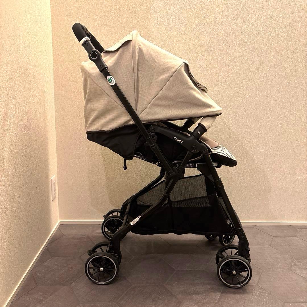 combi コンビ スゴカルα ストライプベージュ レインバー＆ドリンクホルダー