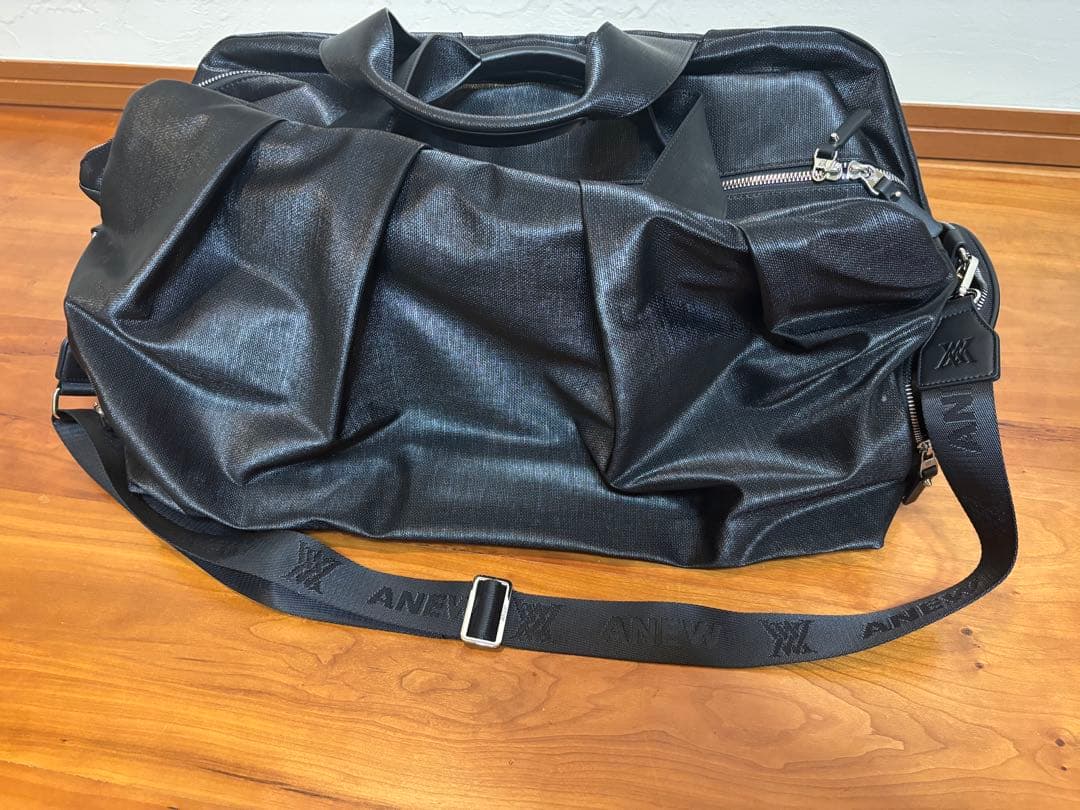 美品】ANEW アニュー ゴルフバッグ 黒 ボストンバッグ 不織布つきの