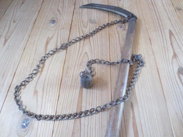 み*ん様 R7/07/22-1　鎖鎌　クサリガマ　古武道　武具　忍者　　鎖長さ約
