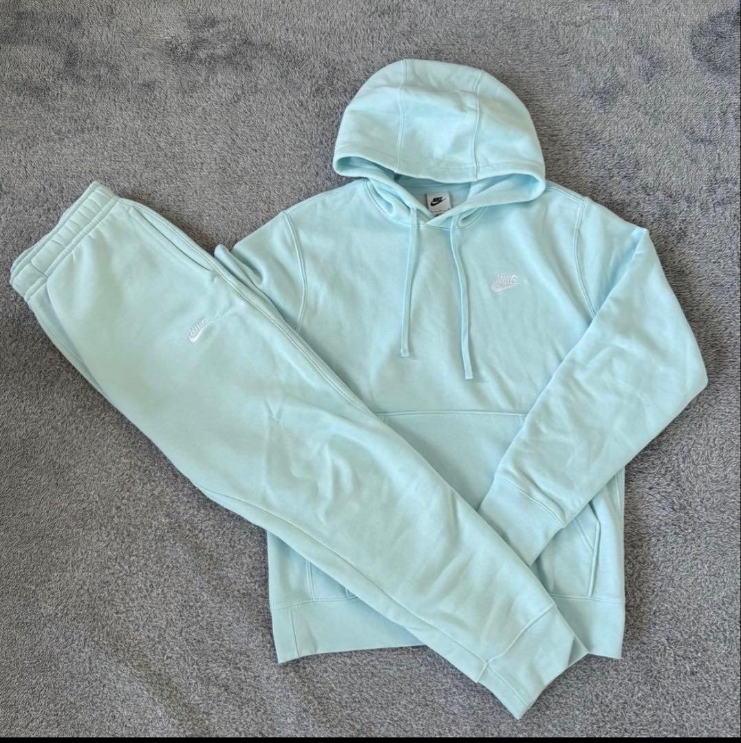 NIKE水色スウェットパーカーセットアップSサイズ即完売品 - メルカリ