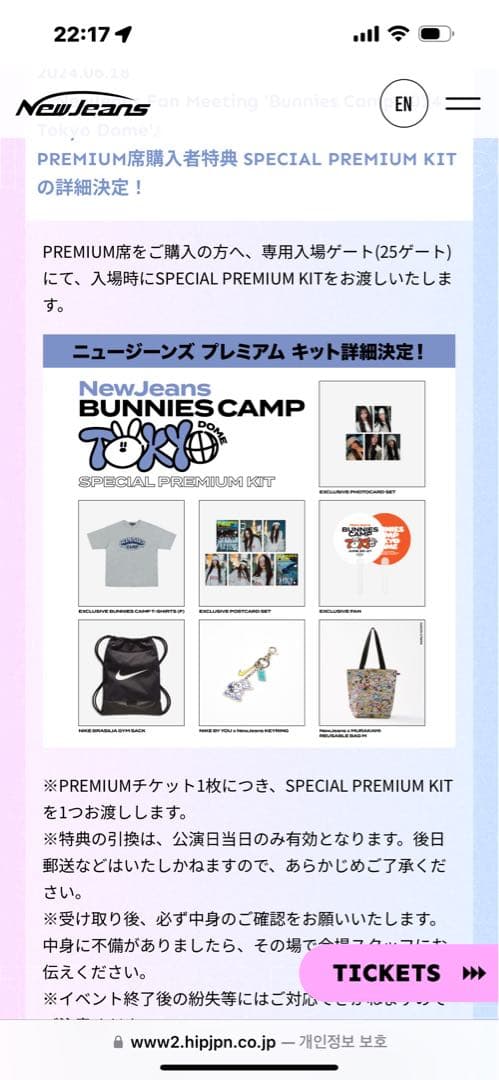 New Jeans 東京ドームpremium席プレミアムキットグッズ一式