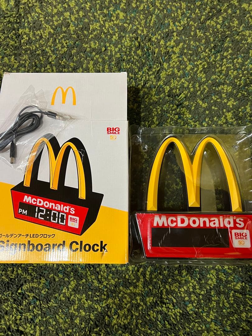マクドナルド ゴールデンアーチLEDクロック 50周年