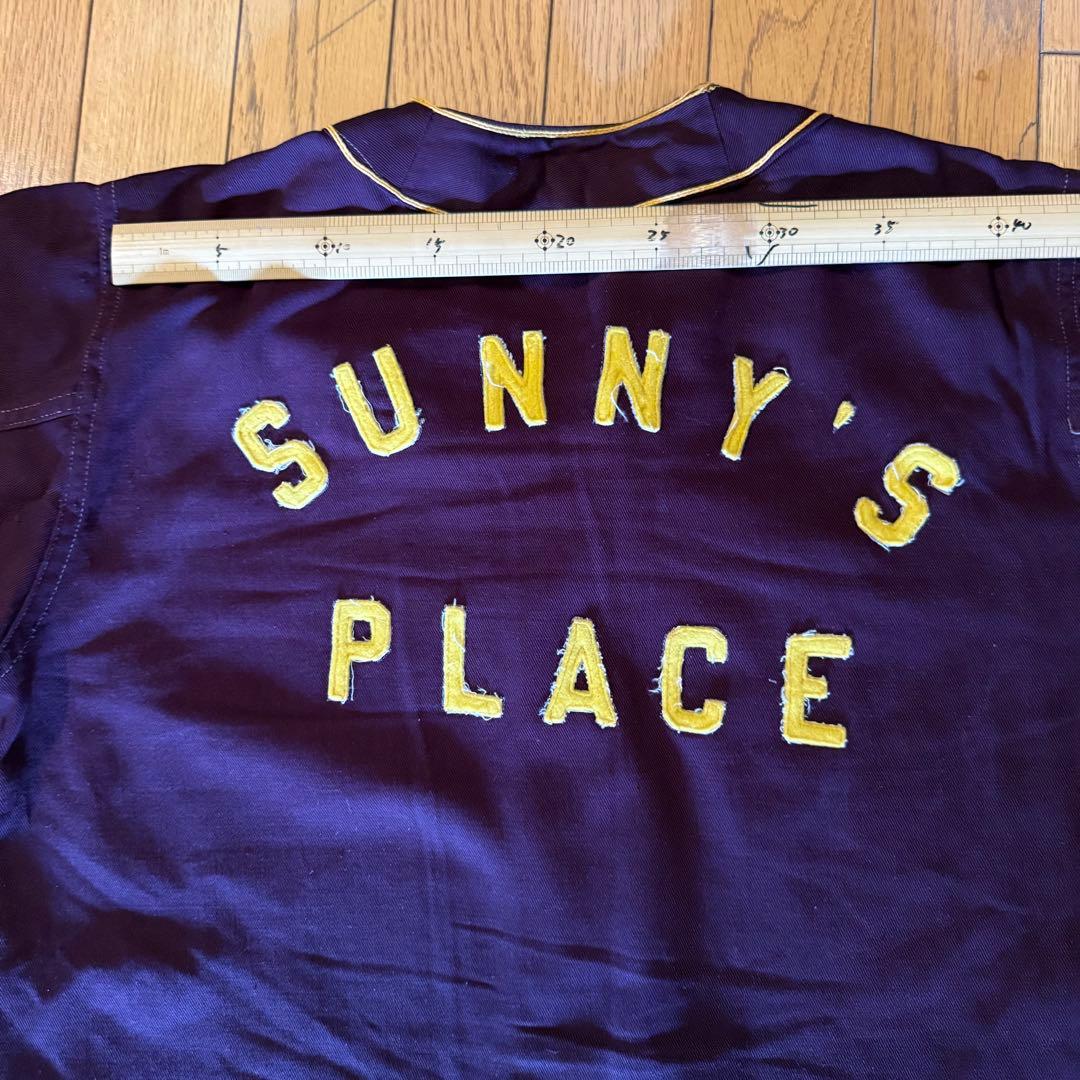 60's ヴィンテージ ベースボールシャツ&パンツ エンジ色 ボタンフライ