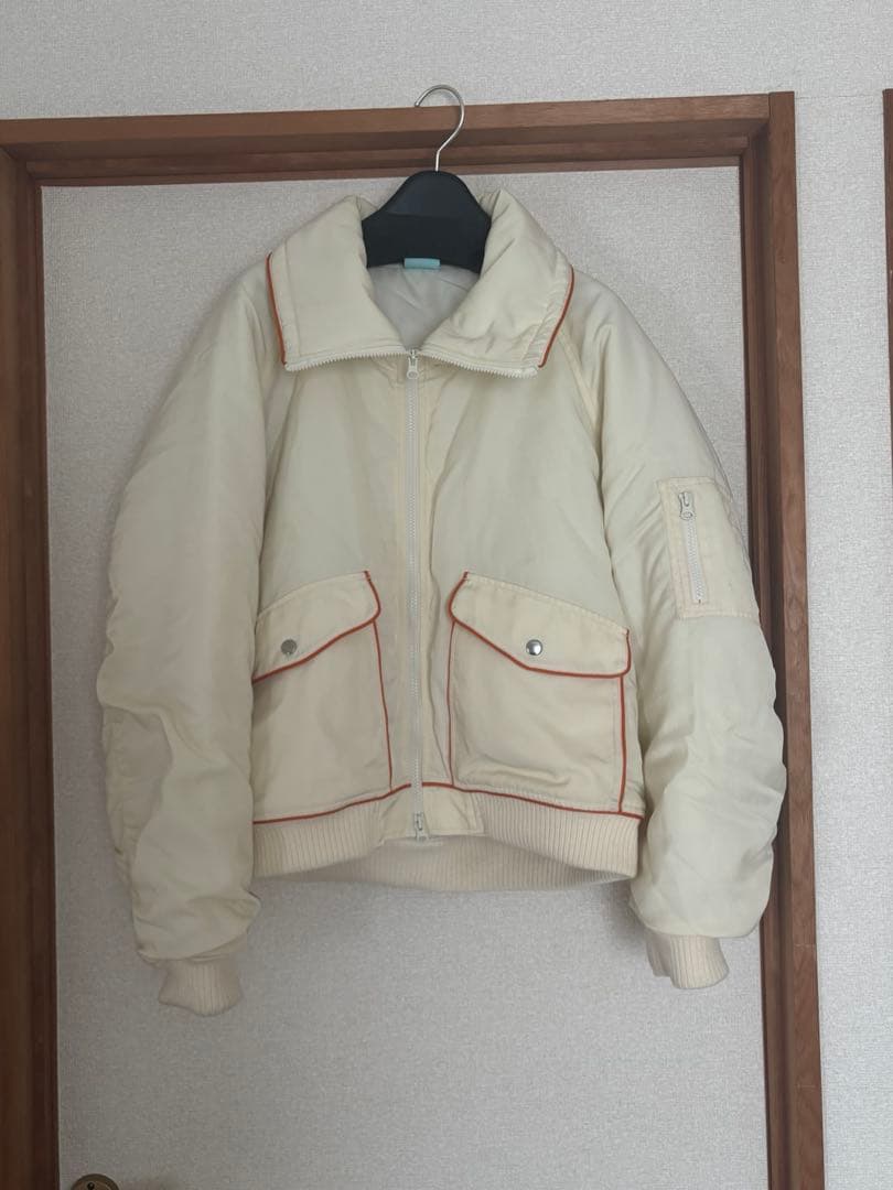 a2o パイピングバギーブルゾン アイボリー m あおば アウター ダウン