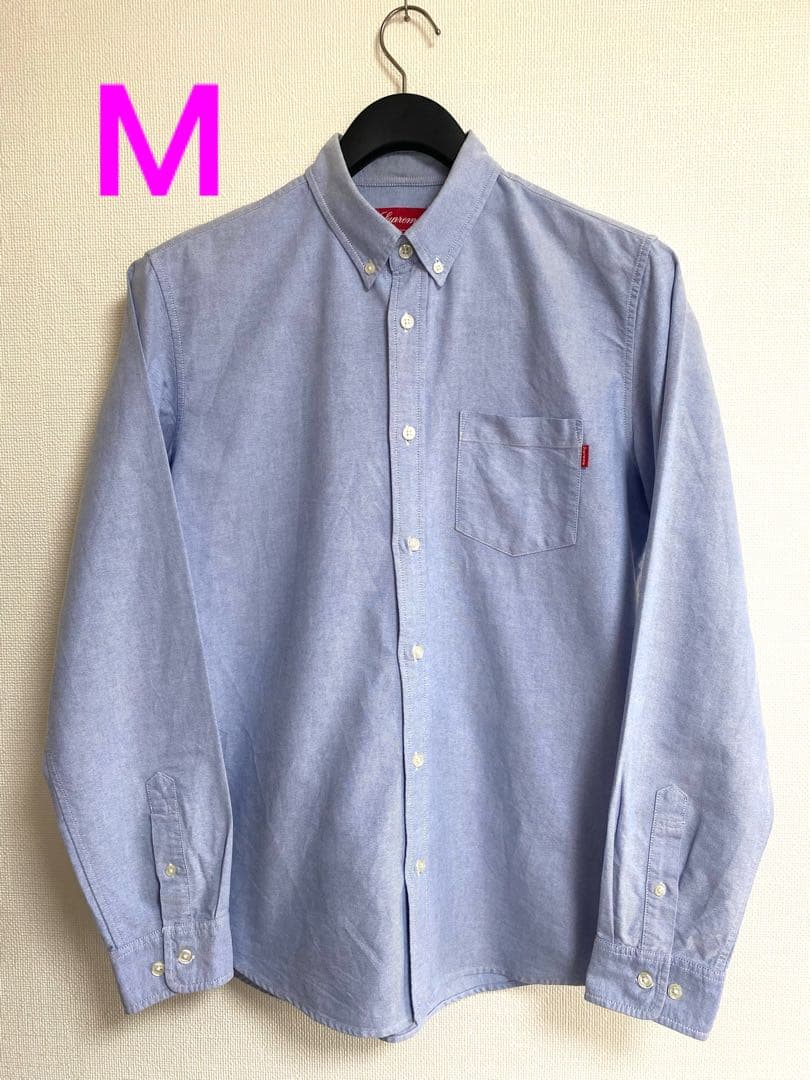 M Supreme Oxford Shirt ライトブルー Box Logo Oxford L/S Shirt Light Blue – blueandcream
