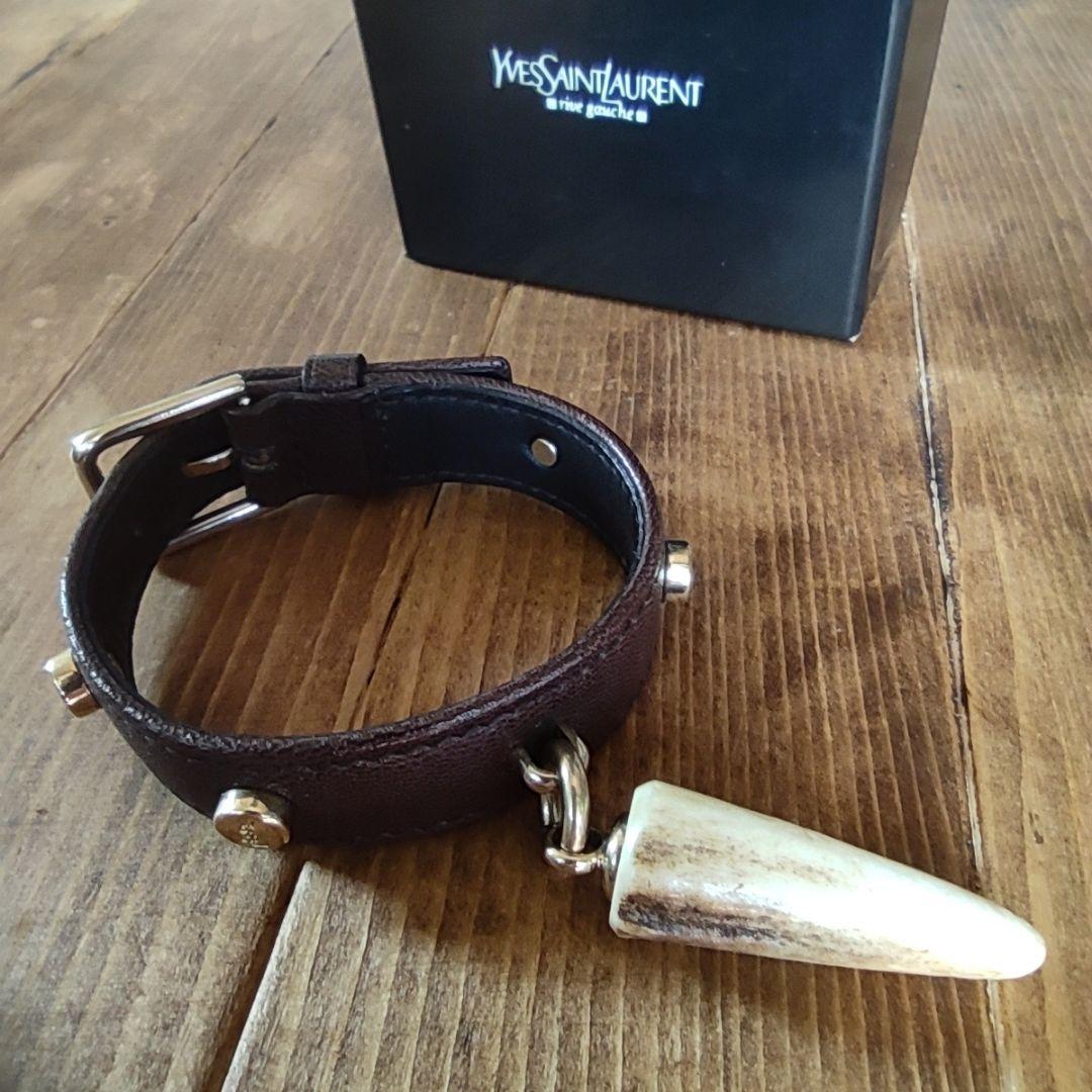 希少】イブサンローランリブゴーシュ レザーブレスレット トムフォード
