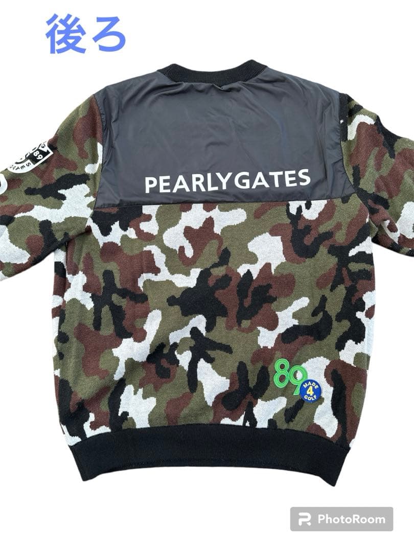 パーリーゲイツ カモフラ迷彩柄ワッペン防寒防風メンズ6LL