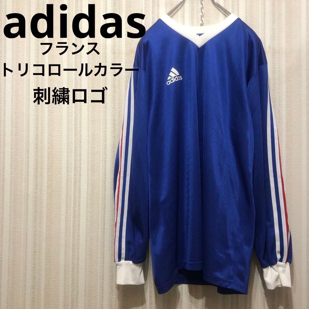adidasアディダスサッカーゲームシャツロンTトリコロールsuchmosヨンス