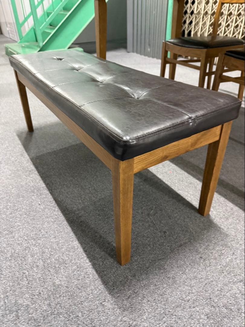 清美堂 ダイニングテーブル&イス2脚、ベンチセット ※直接引取、近隣