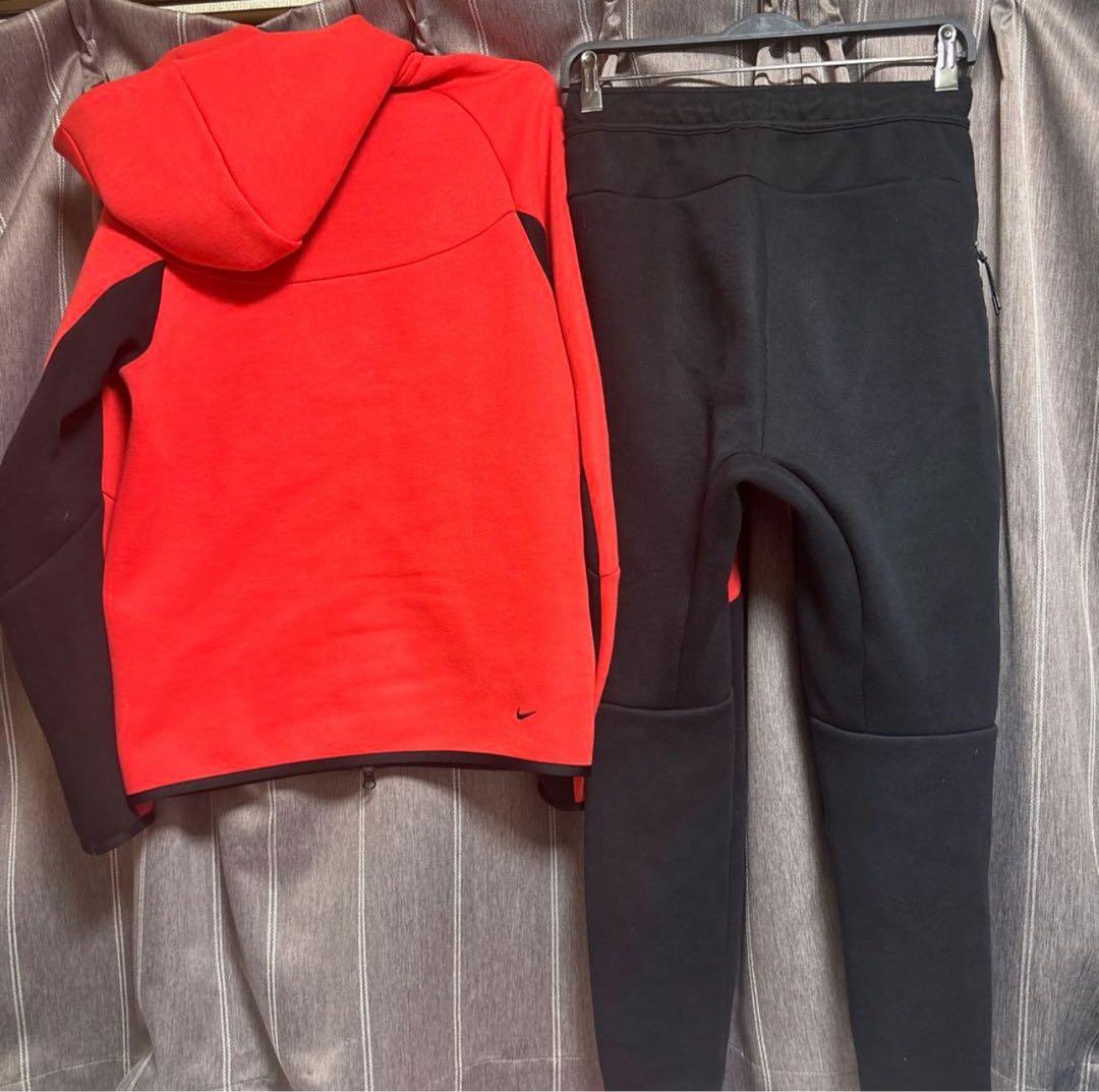 NIKEテックフリース赤 Sサイズセットアップ - メルカリ