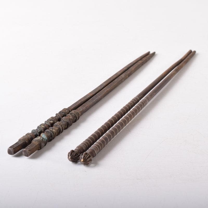 茶道具 内藤四郎作 古鉄 火箸 二種二組 共箱 C 7511 - メルカリ