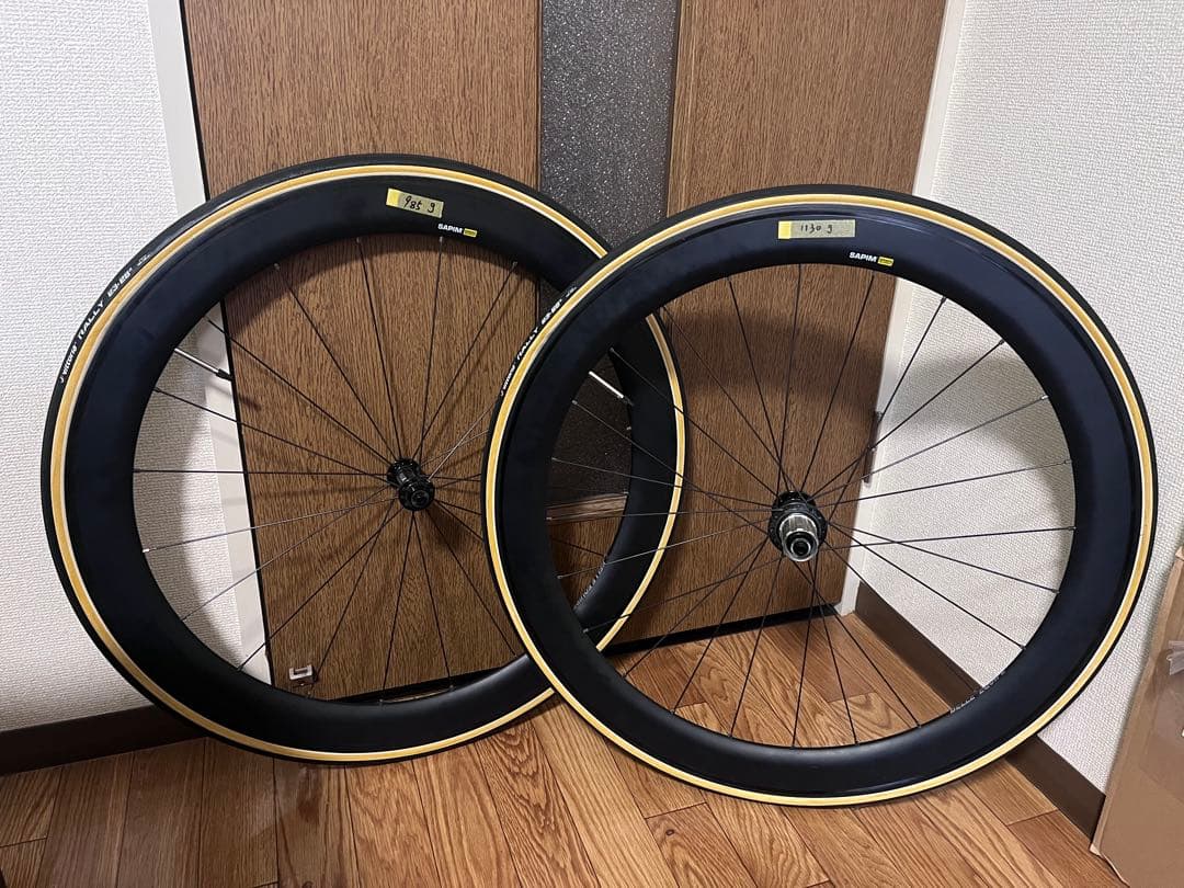 ノーブランド カーボンホイール チューブラー シマノ11s タイヤ付き ブランド不明 カーボン DISC シマノ11s TU ホイールセット / 川越店