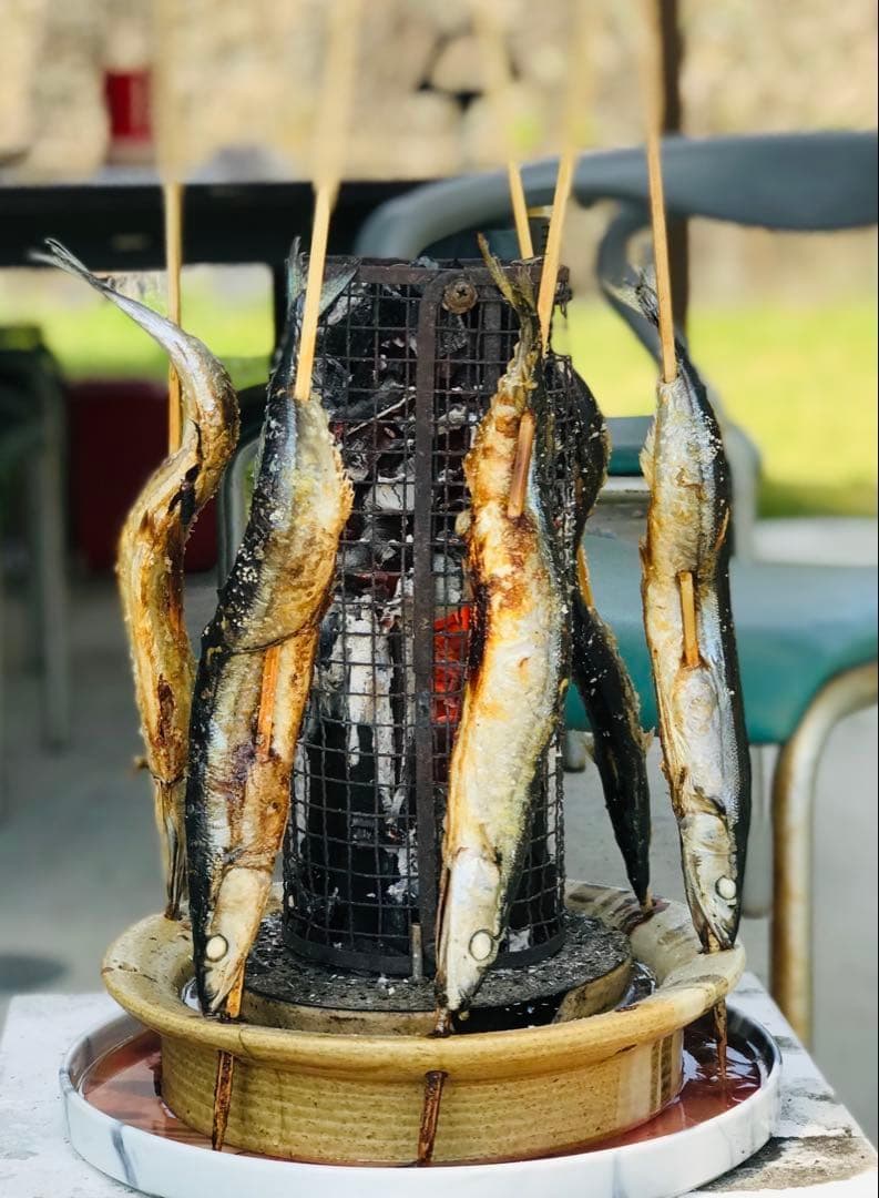 美濃焼】串匠~金結昌(くじゃく)~ 串物を炭焼き 七輪/魚/肉