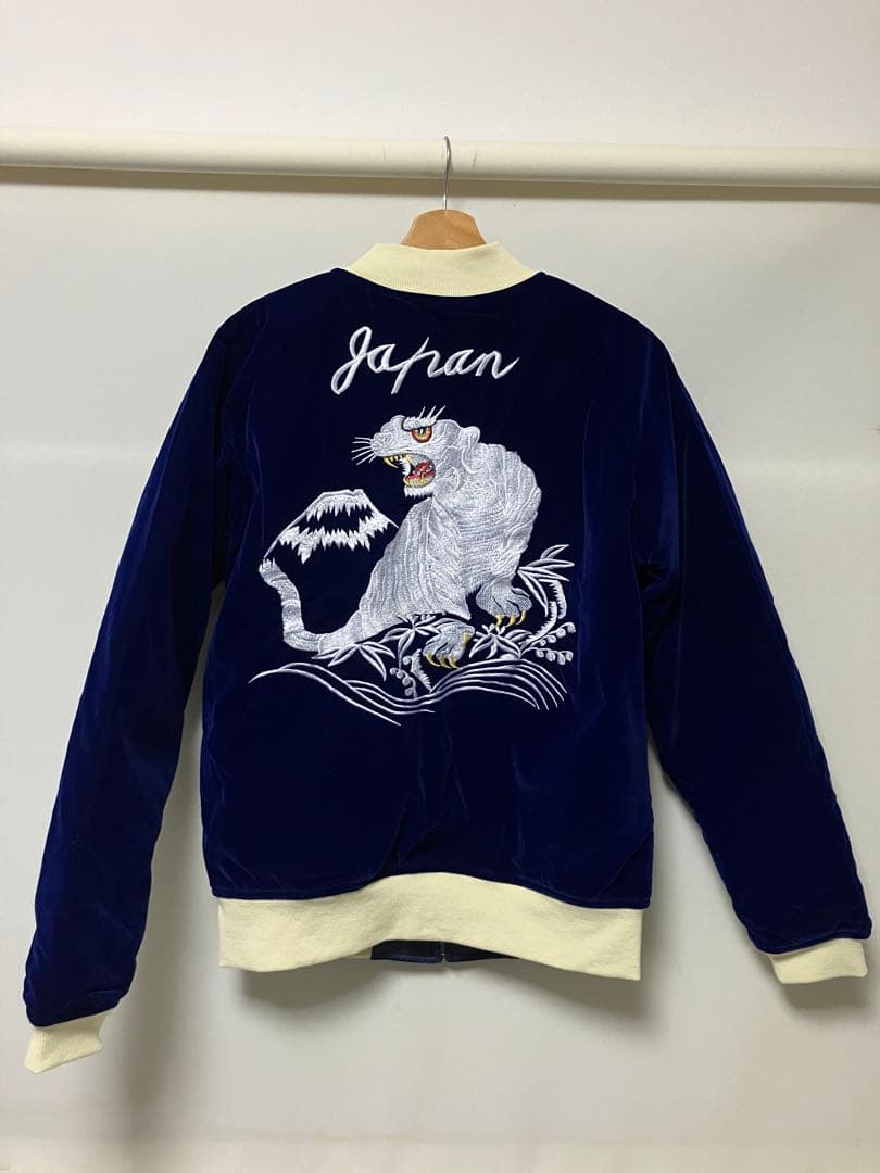 ラピーヌ ロデオアンクル #417 別珍スカジャン ”白虎”紺x紺 サイズM