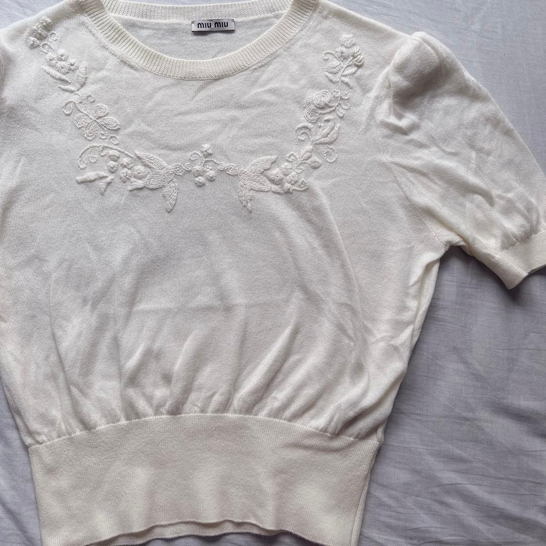 miumiu ミュウミュウ　サマーニット 楽天市場】MIUMIU ミュウミュウ セーター MML470 1Y5R レディース