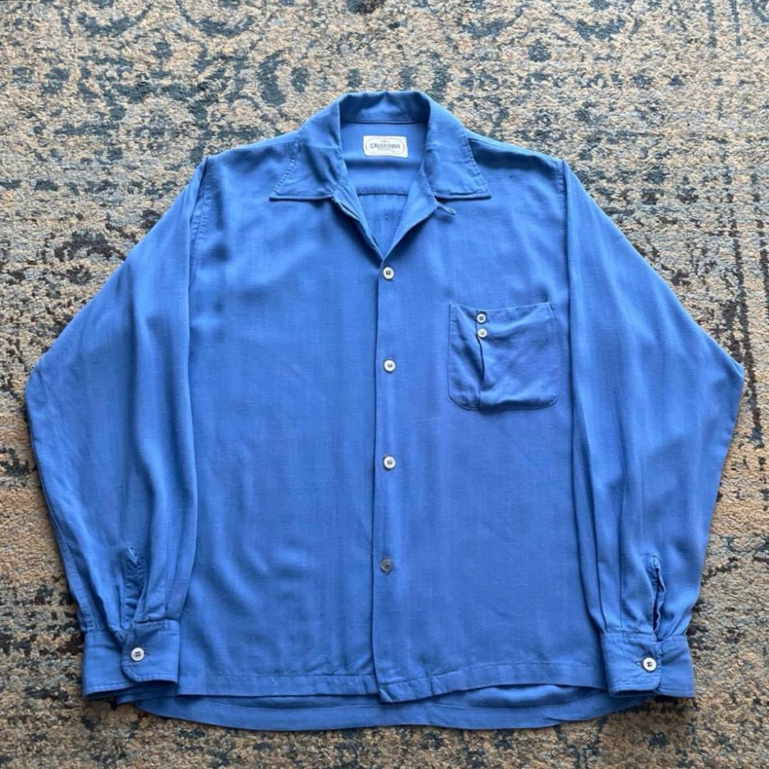 60s レーヨン シャツ ネップ カスリ ボックス 検 50s ギャバジン