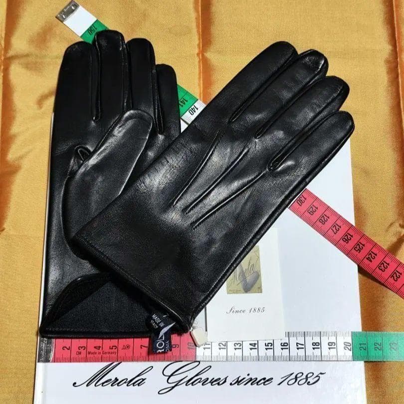 メローラ ナッパ黒 シルクライニング グローブ 革手袋 MEROLA メローラ 手袋 レディース スマホ対応 グローブ ナッパレザー 本革