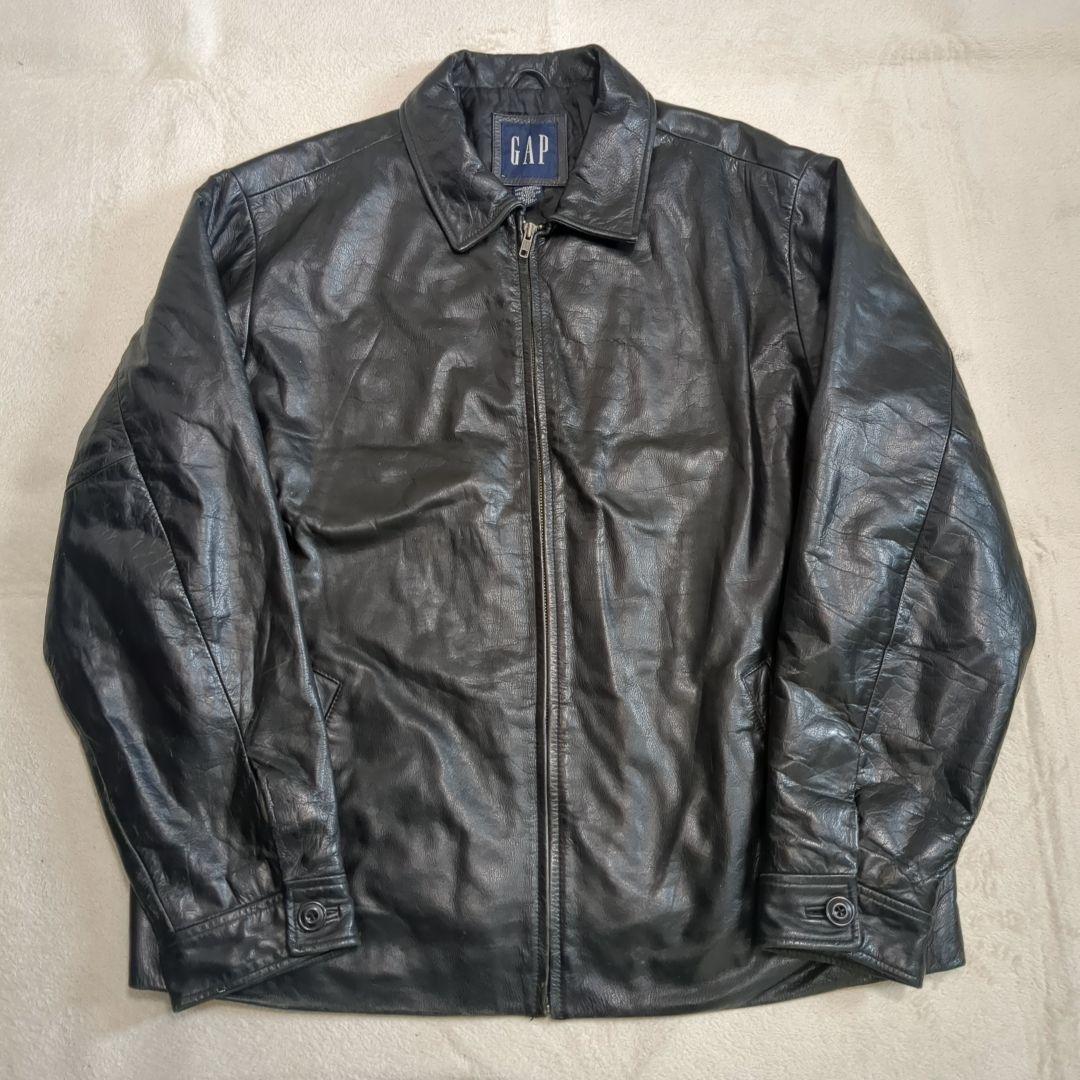オールドギャップ レザージャケット ブルゾン 牛革 Lサイズ ブラック