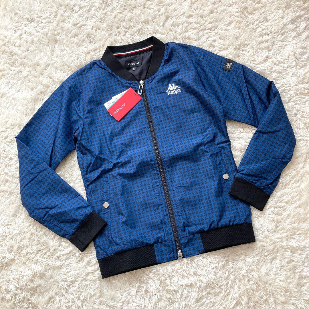 未使用 KAPPA カッパ ゴルフ 千鳥柄 撥水 ブルゾン 青 S ジャケット Kappa（カッパ） ブルゾン アウター 「Kappa / カッパ」トラック