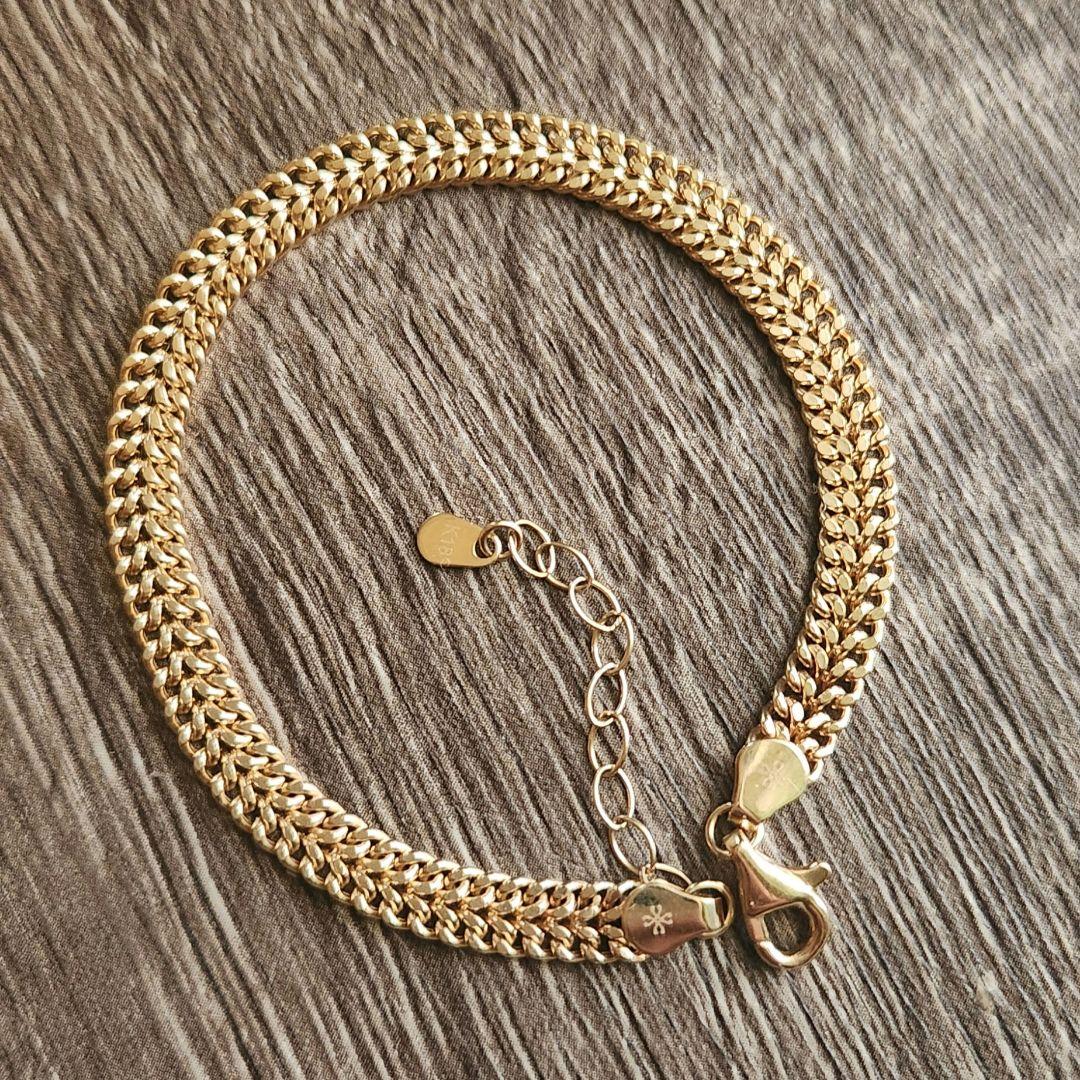 K18ハートビズブレスレット 16+3cm - メルカリ