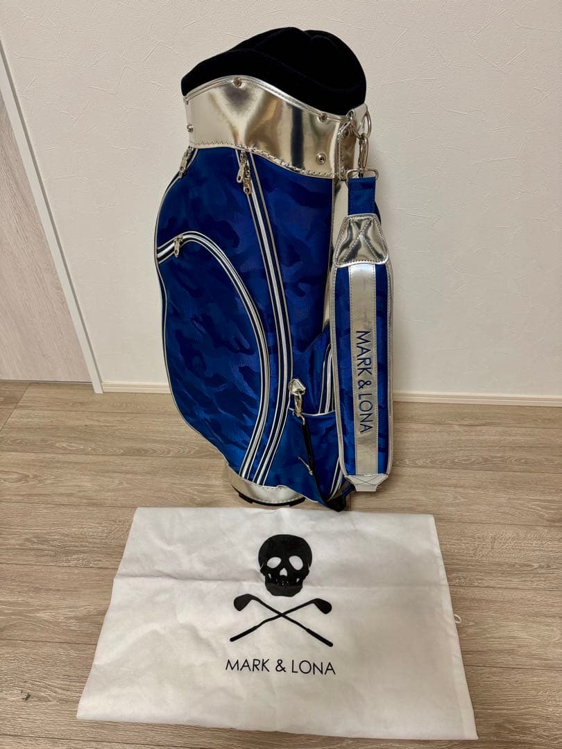 激レア品】MARK&LONA キャディバッグ マーク&ロナ ネイビー カモフラ