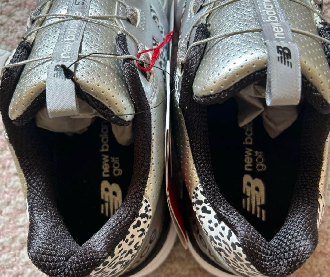 ニューバランス WGBS574 ゴルフシューズ ボアレオパード 23cm 新品