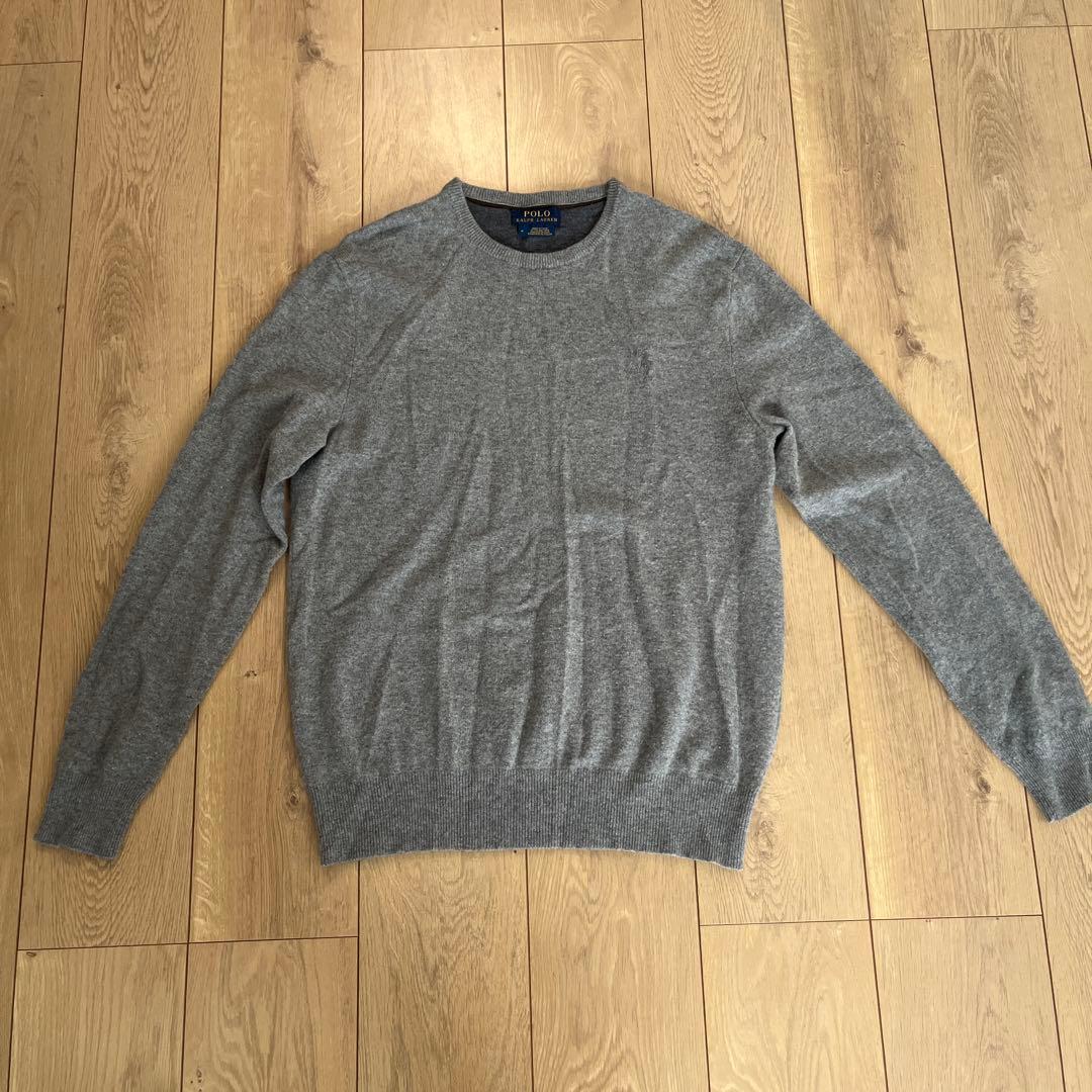 POLO RALPH LAUREN グレー クルーネック セーター M - メルカリ