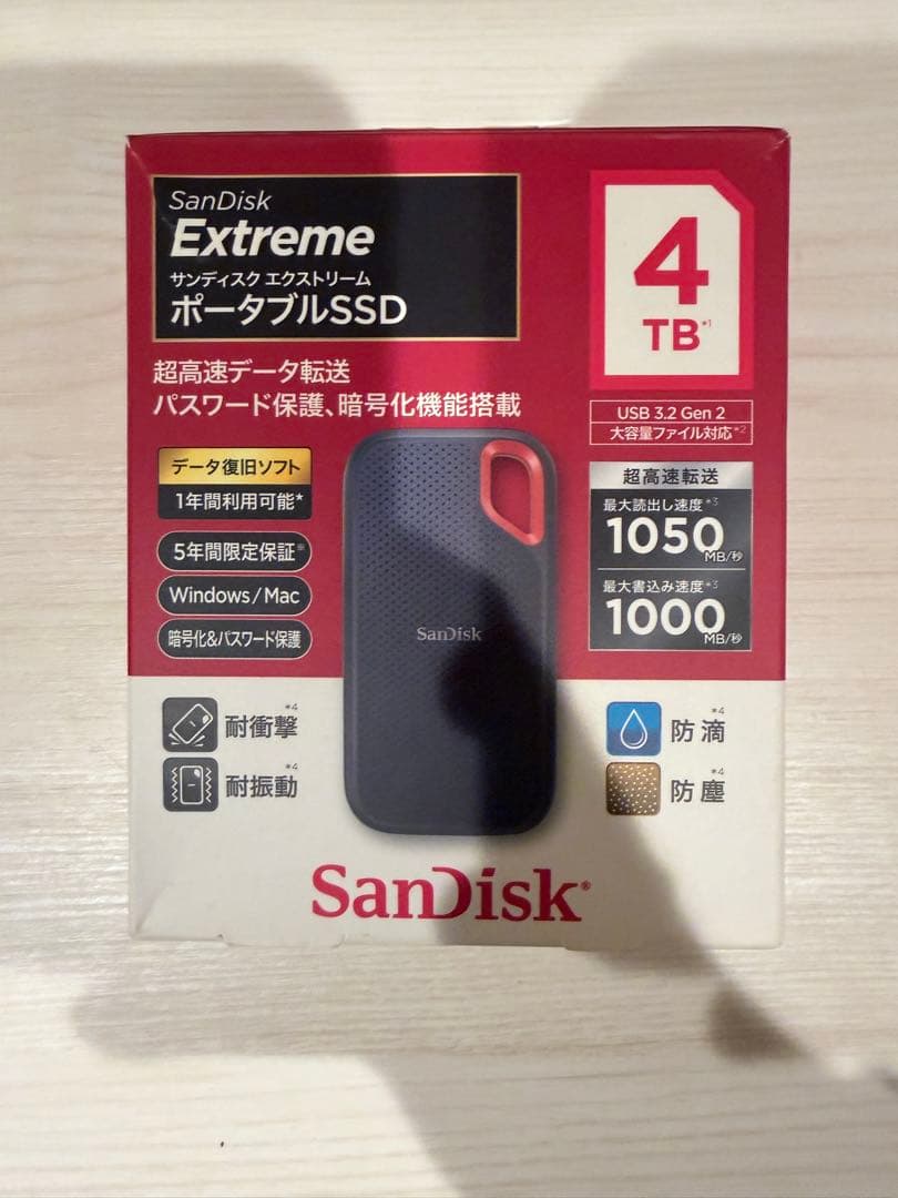 ほぼ未使用 SanDisk Extreme 4TB ポータブルSSD - メルカリ