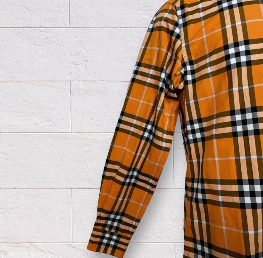 バーバリー BURBERRY 長袖シャツ チェック オレンジ 美品 - メルカリ